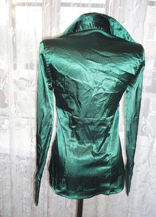 Смарагдова блуза zara р. s (ог 80-90, рук.58)