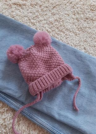 Демисезонная шапка zara для девочки