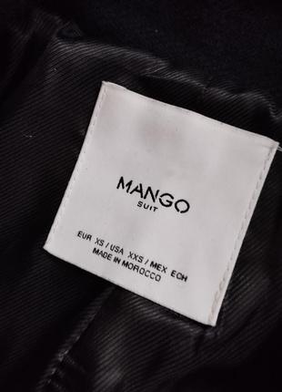 Темно-синее женское домисезонное пальто mango xs шерсть шерсть шерсть шерсть теплая весеннее7 фото