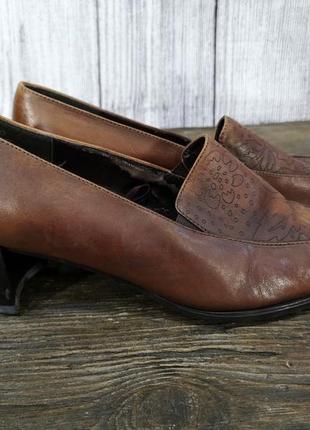 Стильні туфлі caprice, коричневі, шкіра3 фото