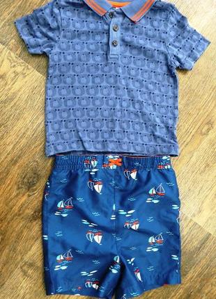 Класний літній костюм шорти і футболка поло