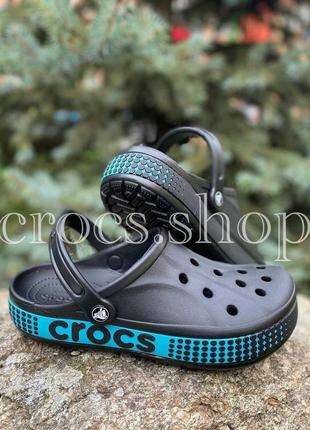 Сабо крокс crocs logo motion логотип crocs черные1 фото