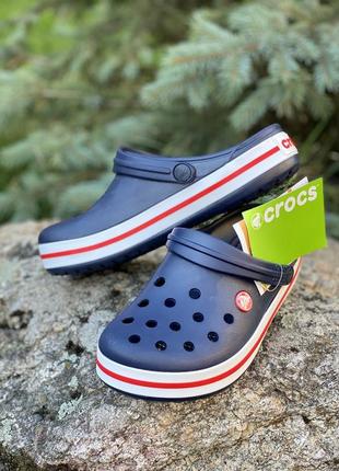 Кроксы crocs детские синик сабо crocband kids navy оригинал крокси сині на хлопчика2 фото