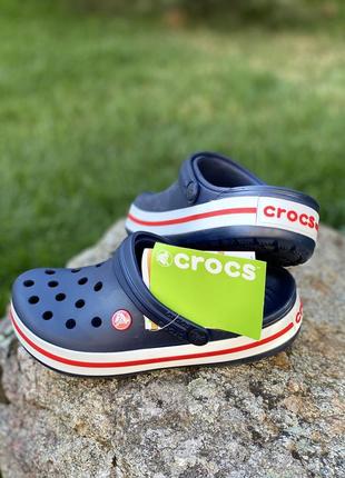 Кроксы crocs детские синик сабо crocband kids navy оригинал крокси сині на хлопчика1 фото