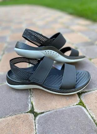 Жіночі сандалі сірі crocs women's literide 360 sandal оригінал