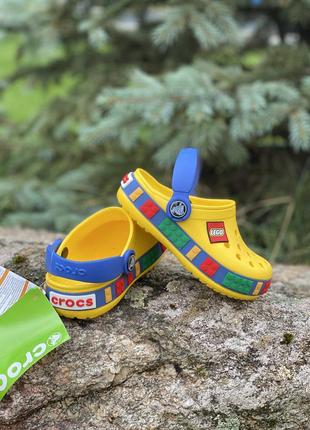 Кроксы детские crocs lego оригинал желтые крокси дитячі жовті2 фото