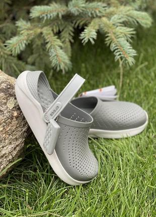 Кроксы crocs женские сабо literide clog grey серые оригинал крокси сірі ...