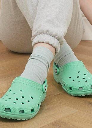 Сабо crocs classic clog mint/green мятные зеленые