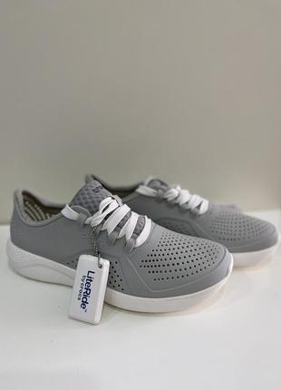 Кроссовки женские крокс crocs literide pacer серые grey оригинал1 фото