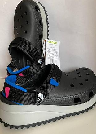 Кроксы сабо crocs classic hiker clog черные black крокси женские мужские