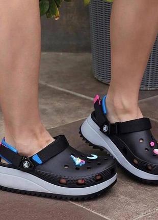 Крокси сабо білі crocs salehe classic hiker clog кроксі жіночі чоловічі2 фото