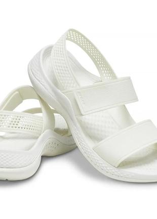 Женские сандалии белые crocs women's literide 360 sandal оригинал2 фото