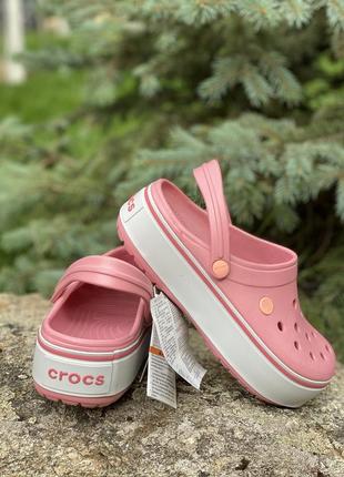 Крокси на платформі crocs platforma сірі1 фото