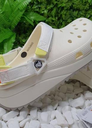 Кроксы сабо белые crocs classic hiker clog крокси женские мужские