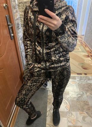 Костюм велюровий принт змія