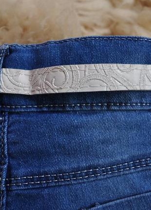 Модные джинсовые шорты для девочки, вышивка и камни, турция, от 4 до 12 лет4 фото