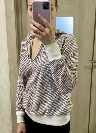 Кофта с капюшоном худі спортивна therma nike в смужку