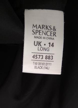 Актуальное черное прямое деми пальто marks & spencer винтажный миди плащ женский7 фото