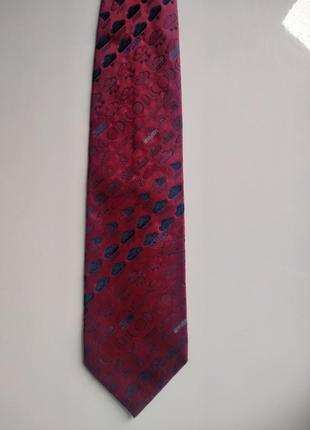 Галстук краватка бордова монограма moschino1 фото