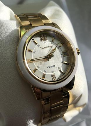 Женские часы sheen casio с кристаллами swarovski