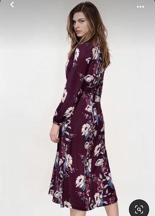 Легкое миди платье с подкладкой, словно шелк