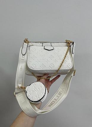 Сумка в стиле louis vuitton pochete multi white leather