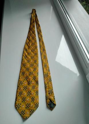 Шелковый галстук ciro citterio желтый