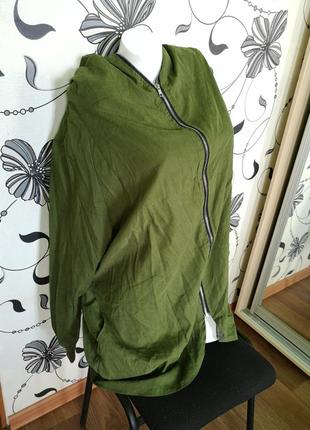 Курточка mofastyle оверсайз с капишоном. замочек застегивается до конца капишона