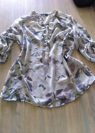 Нежнейшая серая шифоновая блуза