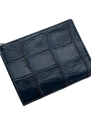 Кошелек из кожи крокодила ekzotic leather синий (cw 86)