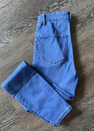Скинни джинсы красивого синего цвета3 фото