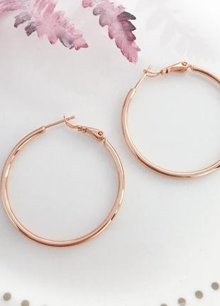 Сережки кільця 55мм. медсплав  xuping.