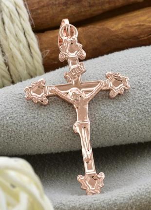 Крестик 71217 для цепочки до 3 мм размер 38х20 мм вес 1.8 г позолота ро