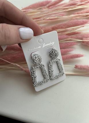 Серьги трапеция. серьги в стиле zara. серьги женские