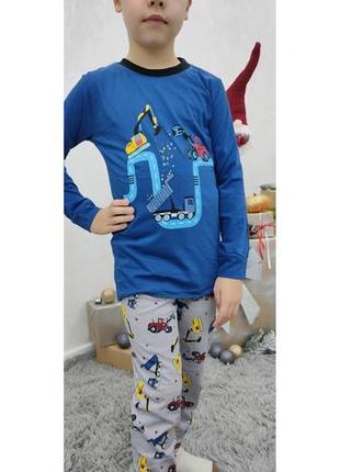 Хорошая и качественная детская пижама для мальчика (штаны и кофта)2 фото