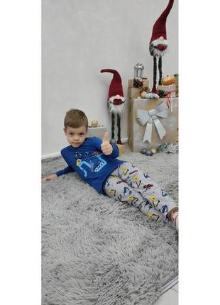 Хорошая и качественная детская пижама для мальчика (штаны и кофта)7 фото