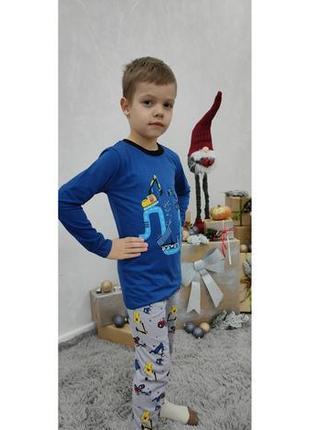 Хорошая и качественная детская пижама для мальчика (штаны и кофта)3 фото
