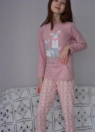 Красивая и стильная детская пижама для девочки (штаны и кофта)7 фото