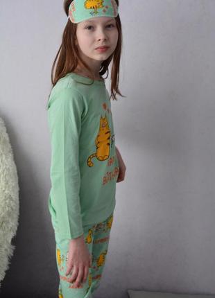 Красивая и стильная детская пижама для девочки (штаны и кофта)5 фото