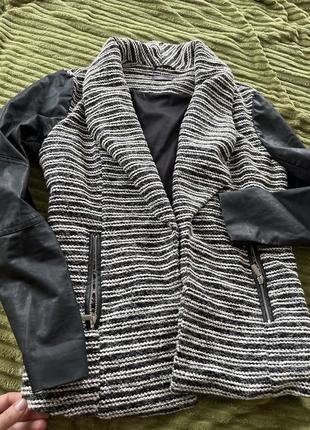 Пальто твидовый пиджак блейзер5 фото