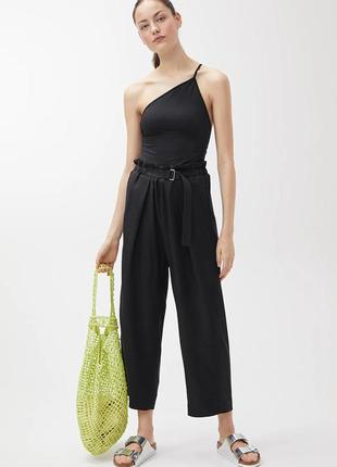 Штани arket relaxed lyocell trousers dark blue  / 36, 384 фото