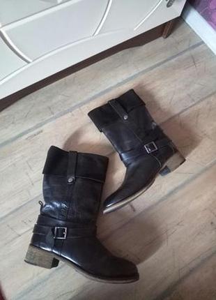 Mexx фирменные кожаные сапоги ботинки