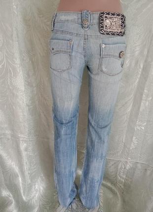 Новые женские джинсы со стразами l&d milano светло голубенькие