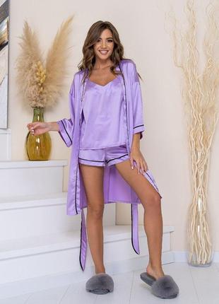 Пижама-тройка шёлк армани