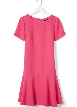 Платье розовое c воланом новое  размер 42 фото