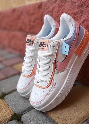 Жіночі різнокольорові шкіряні кросівки nike metcon 4 dame sko hvid orange pumice Mid  🆕 найк форс
