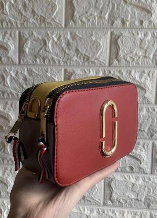 Качественная и модная женская сумочка клатч, маленькая сумка через плечо красный цвет2 фото