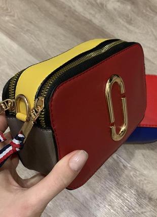 Качественная и модная женская сумочка клатч, маленькая сумка через плечо красный цвет4 фото
