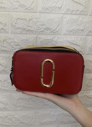 Качественная и модная женская сумочка клатч, маленькая сумка через плечо красный цвет3 фото