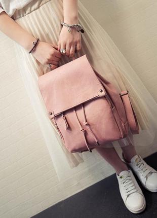 Рюкзачок детский для девочек разноцветный, модный и стильный мини рюкзак для подростка розовый4 фото